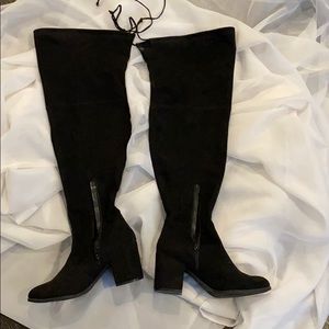 Black Over the Knee Boots- Size 8